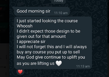 Student review from Chinedu