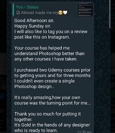 Student review from Obinna